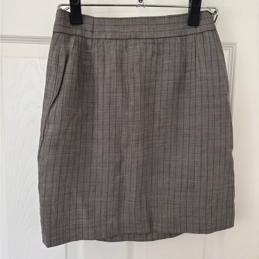 Escada Margaretha Ley Vintage Wool Black & Gray‎ Skirt Made In Germany